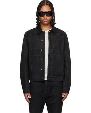 Det Blev Sent Waxed Denim Jacket - Black