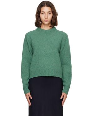 Rohe Fitted Mouliné Crewneck Jumper - Green