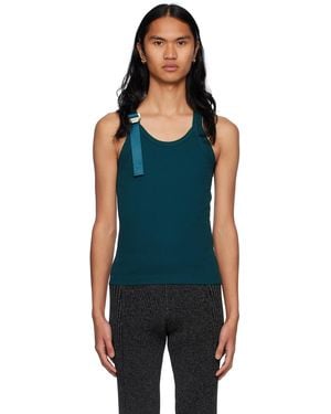 Dion Lee Blue Safety Slider Tank Top - Black