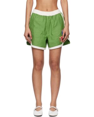 Bode Euro Gym Shorts - Green