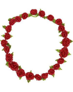 Pura Utz Rose Galore Necklace - Red