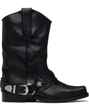 Toga Virilis Ssense Exclusive Hard Leather Aj1178 Boots - Black