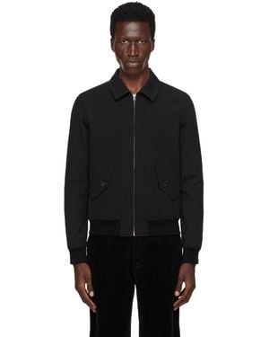 A.P.C. Blouson Gaspard Bleu Marine En Laine Et Coton - Noir