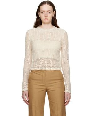 RECTO. T-Shirt À Manches Longues Adria Blanc Cassé - Neutre