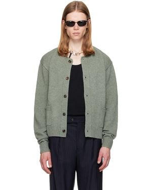 Tonywack Shetland Wool Raw Cardigan - Gray