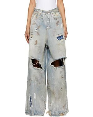 VETEMENTS ブルー＆ブラック Big Shape ジーンズ VETEMENTS ブルー＆ブラック Big Shape ジーンズ