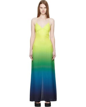 CASABLANCA Jacquard Monogram Maxi Dress - Green