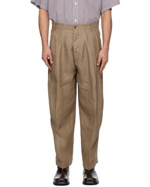 Hed Mayner Linen Trousers - Natural