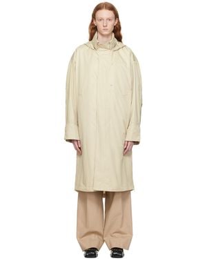 WOOYOUNGMI Beige Hooded Coat - Natural