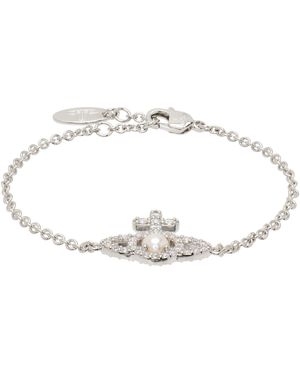 Vivienne Westwood Olympia Faux-Pearl Chain Bracelet - Black