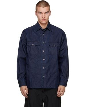 Comme des Garçons Light-Oz Laminated Denim Jacket - Blue