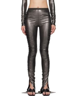Rick Owens Gunmetal Hollywood Svita Leggings - Black