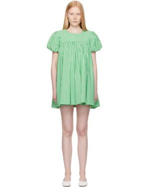 Sandy Liang Miyo Minidress - Green