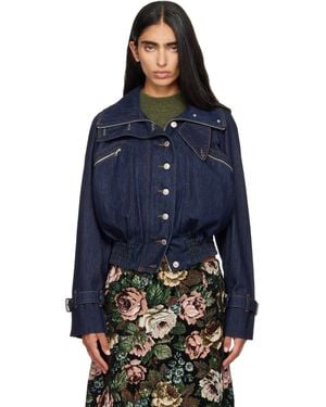 Dries Van Noten Denim Blouson Jacket - Blue