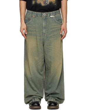 Maison Mihara Yasuhiro Light Wide Jeans - Green