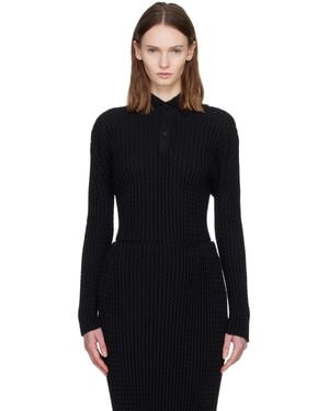 Issey Miyake Spongy Polo - Black