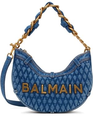 Balmain ブルー 1945 Soft Moon デニム バッグ