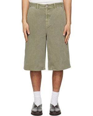 LE17SEPTEMBRE Garment-Dyed Denim Shorts - Green