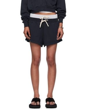 Abra Short Bleu Marine À Logo De Bâtiment Exclusif À Ssense - Noir