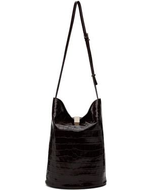 Loulou Studio Courtney Embossed Bucket Tote - Black