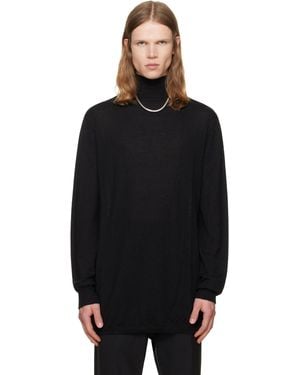 Rick Owens Tower Oversized Turtleneck - Black