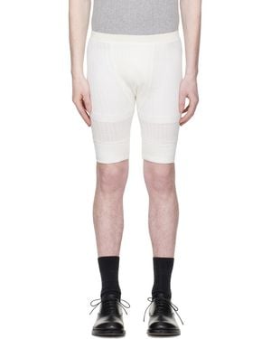 Dries Van Noten Off- Pointelle Shorts - White