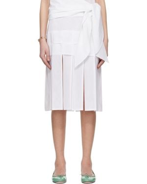 Super Yaya Imperial Midi Skirt - White