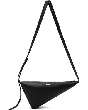 Jil Sander Triangle Crossbody Bag - Black