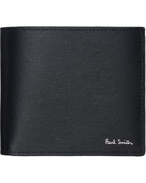 Paul Smith Portefeuille Noir À Rayures Artist À L'Intérieur