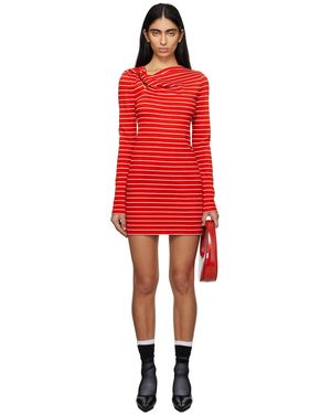 MSGM Striped Minidress - Red