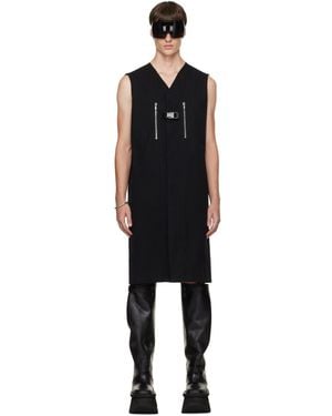 Rick Owens Tower Long Vest - Black
