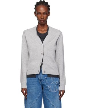 JW Anderson Contrast Laye Cardigan - Black