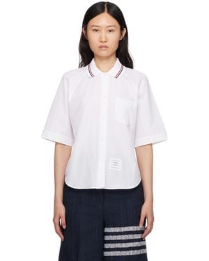 Thom Browne Thom E ホワイト ボックスプリーツ シャツ