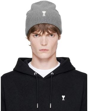 Ami Paris Alpaca Ami De Coeur Beanie - Black