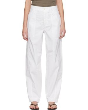 Matteau Relaxed Cargo Trousers - White