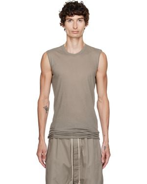 Rick Owens Taupe Tower Basic Sl Tank Top - Grey