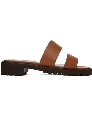 Manolo Blahnik Brown Gadmu Sandals - Black