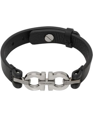 Ferragamo Double Gancini Bracelet - Black