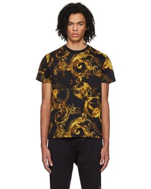 Versace Jeans Couture Watercolor Couture Tシャツ - ブラック