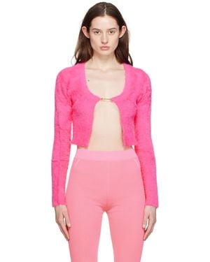 Jacquemus Le Papier 'La Maille Neve Manches Longues' Cardigan - Pink