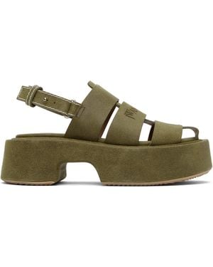 JW Anderson Suede Platform Fisherman Sandals - Green