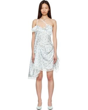 August Barron Lifted Slip Minidress - Blue
