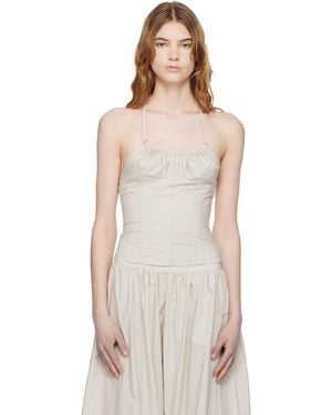 Belle Anna Taupe Flore Top - Natural