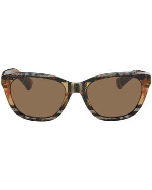 Burberry Check Sunglasses - Brown