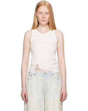 Rabanne Off- Signature Piercing Tank Top - White