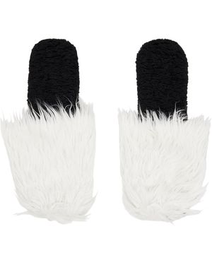 Nicklas Skovgaard Mitaines Camille Noir Et Blanc Exclusives À Ssense