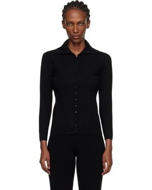 TOTEME Fitted Polo Cardigan - Black