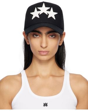 Amiri 3 Star Trucker Cap - Black
