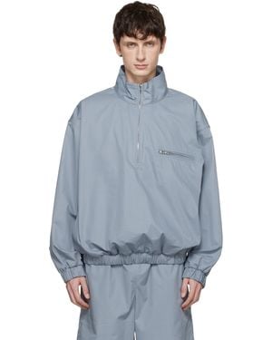 Rier Cotton Windbreaker Jacket - Blue