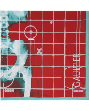 Jean Paul Gaultier Ssense Exclusive & Pareo Printed Squeletor Scarf - Red